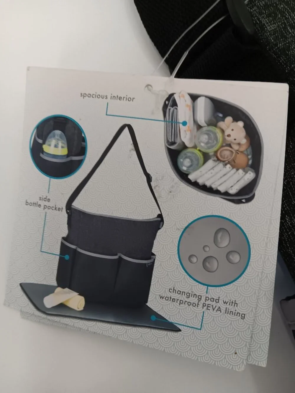 Babyboom‎ Diaper Tote Bag NWT Black & Gray